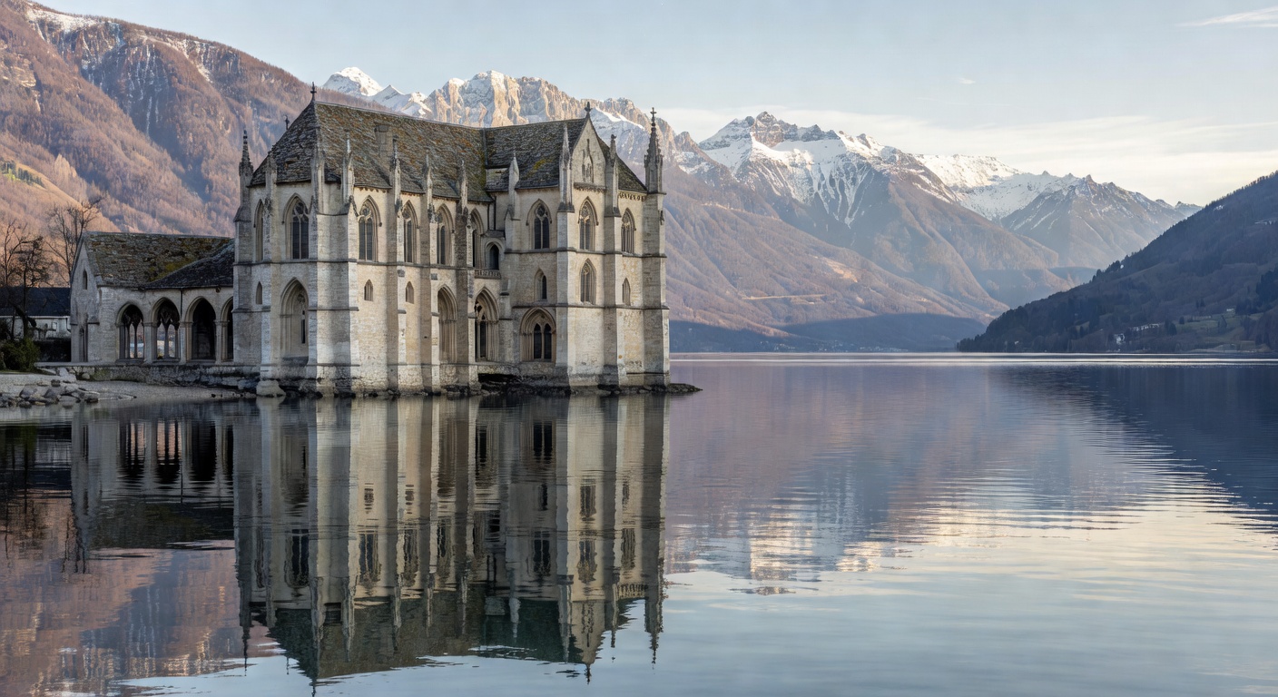 Abbaye royale de Hautecombe au bord du lac du Bourget en Savoie