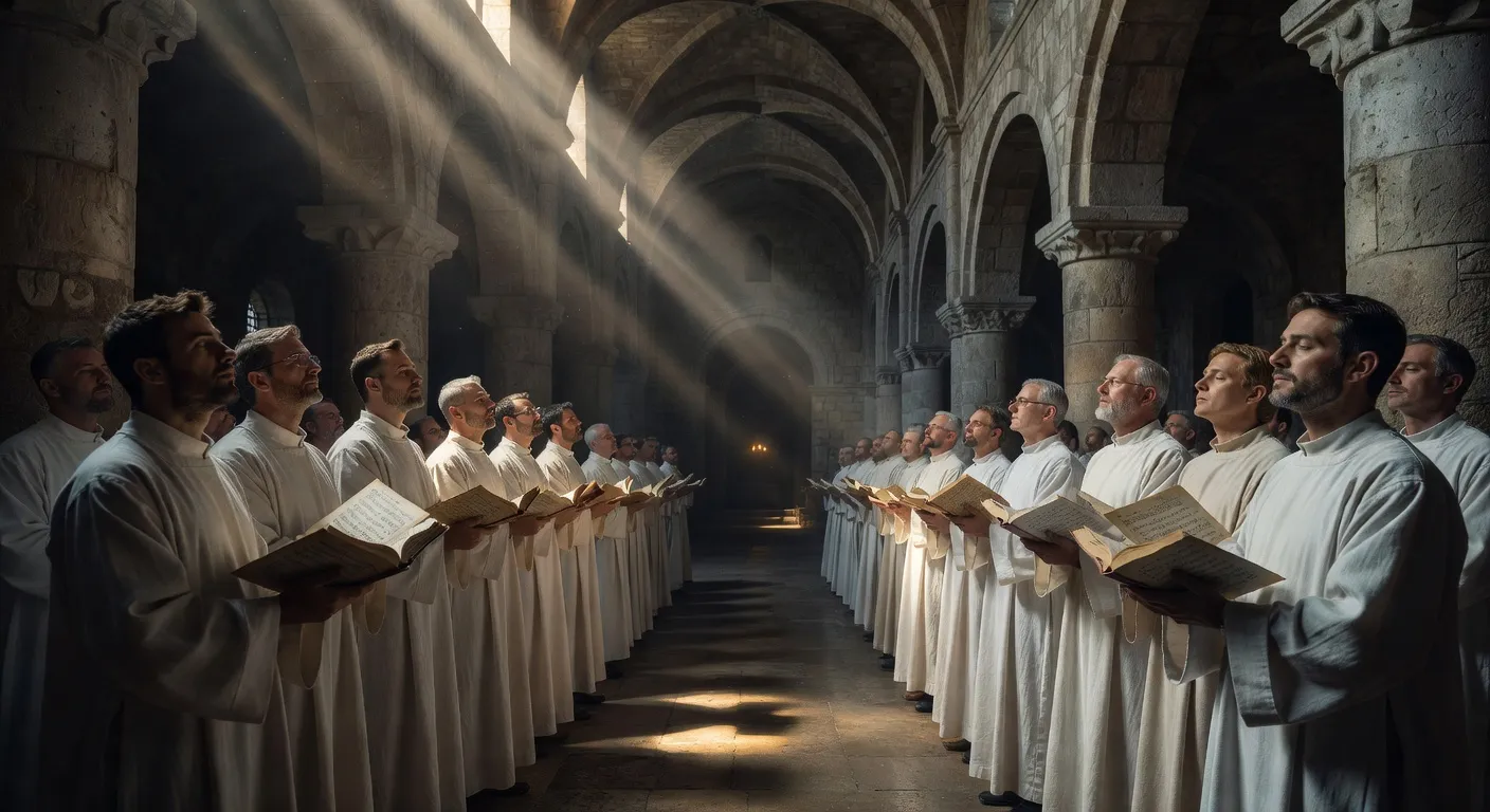 Schola grégorienne dans une abbaye savoyarde
